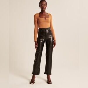 Abercrombie straight leather pants